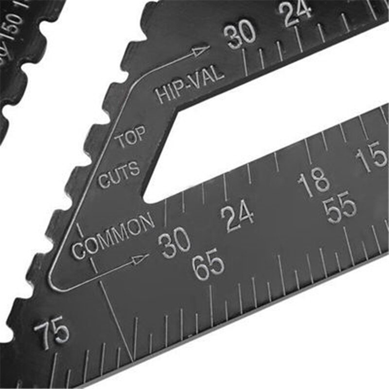 Onnfang-Regla de medición de ángulo Triangular de aleación de aluminio métrica de 7/12 pulgadas, transportador de ángulo de triángulo cuadrado rápido para carpintería