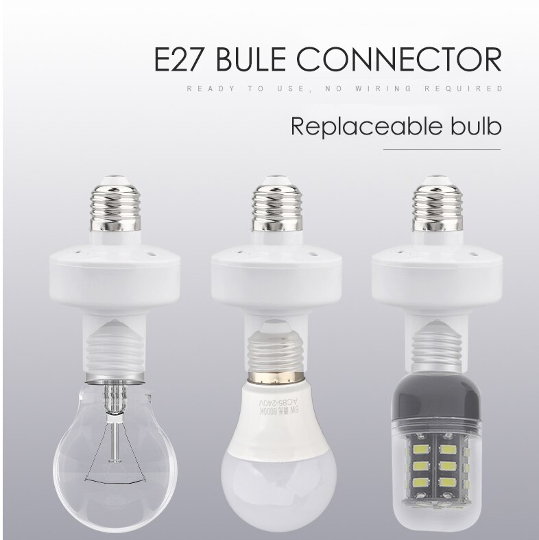 YAM Remote Control Lamp Holder Wireless Timer E26 E27 RF Socket 220V Indoor Outdoor Remote Control Switchs For Smart Home