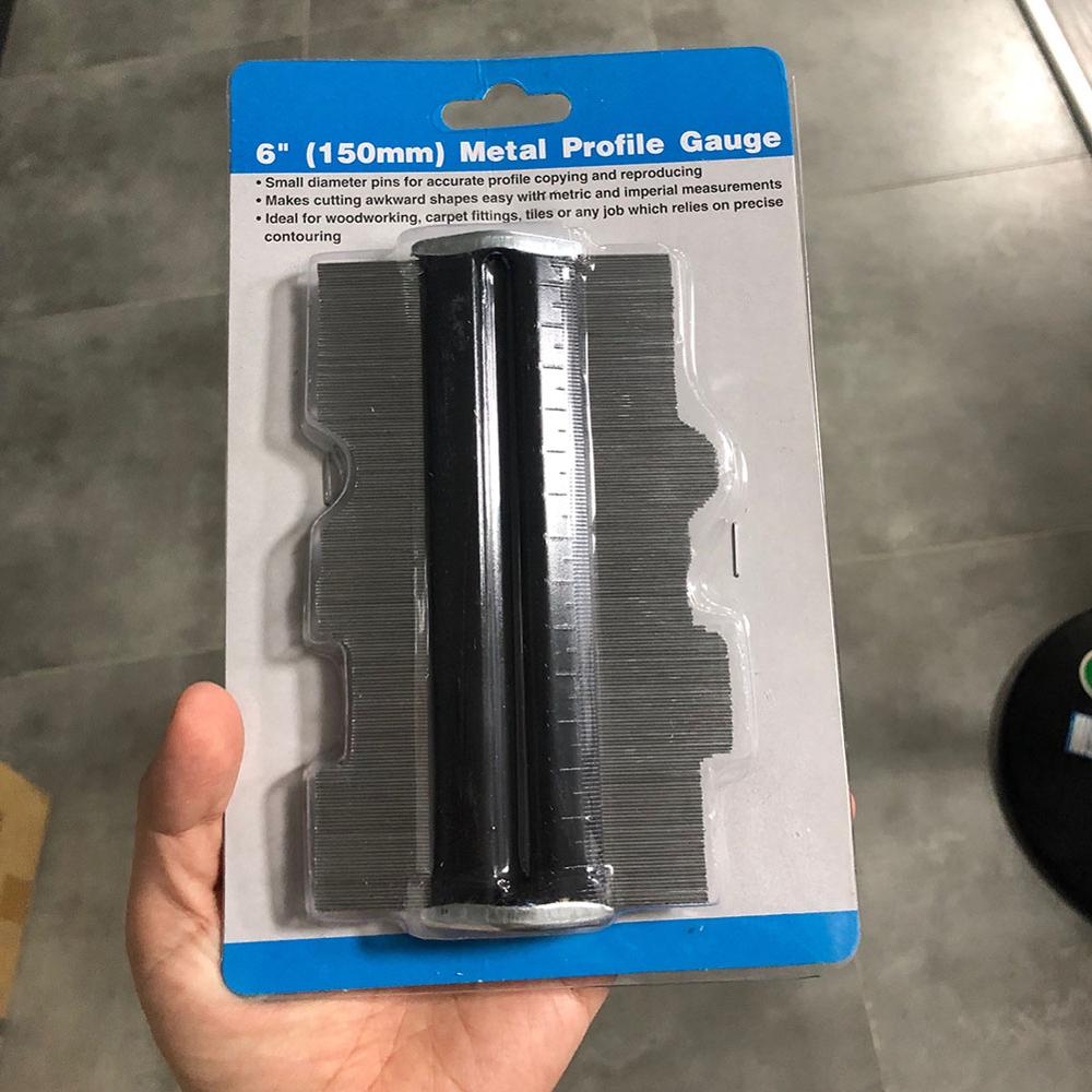 Stainless Steel Metal Profile Contour Gauge Template Tiling Skirting Laminate Profile Wood Ruler General Measuring Tools