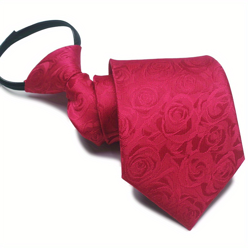 Easy Pull Polyester Lazy Tie1pc 7cm/2.75inch Convenient Tie Business Casual