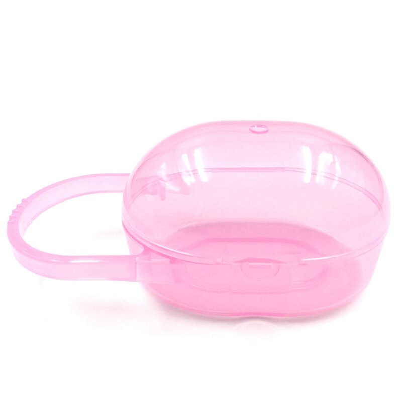 1Pcs Baby Effen Fopspeen Doos Fopspeen Container Houder Baby Opbergdoos Reizen Storage Case Veilig Houder Fopspeen Pp Dummy doos: Roze