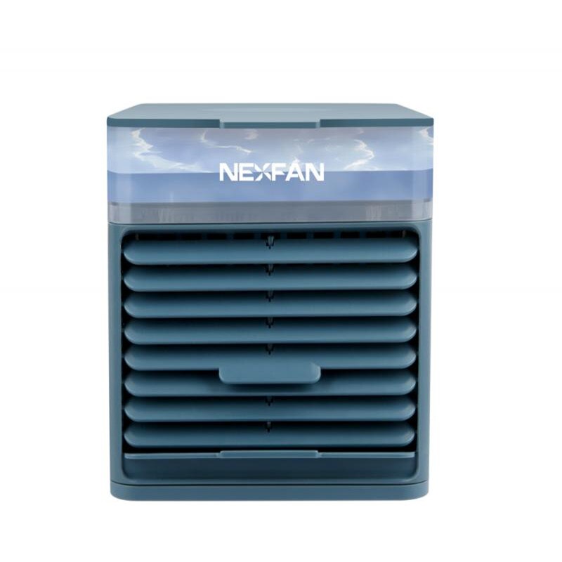 USB Desk Mini Fan Portable Air Cooler Fan Air Conditioner Light Desktop Air Cooling Fan Humidifier Purifier For Office Bedroom: Navy blue