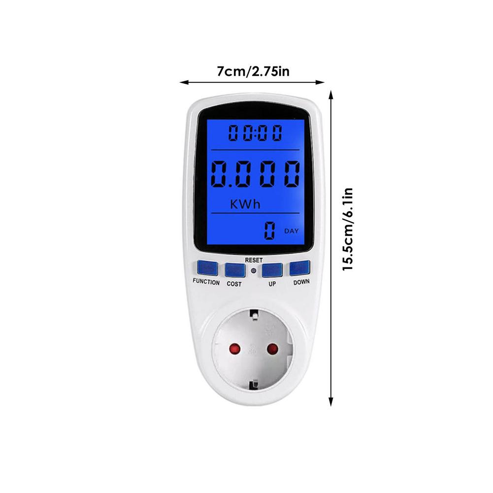 Energie Monitor Euro Plug Power Meter Socket Lcd Power Usage Monitor Metering Smart Socket Meter Lcd Power Usage Monitor