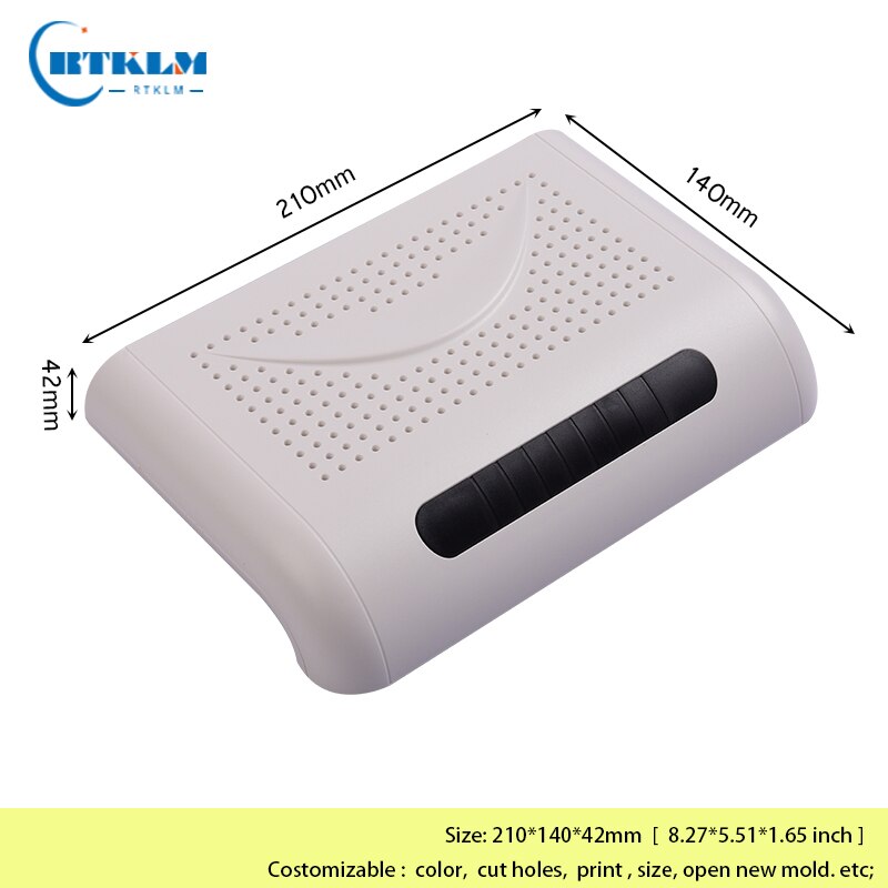 ABS router plastic enclosure diy wifi instrument box Network electrical box diy network plastic enclosure 210*140*42mm