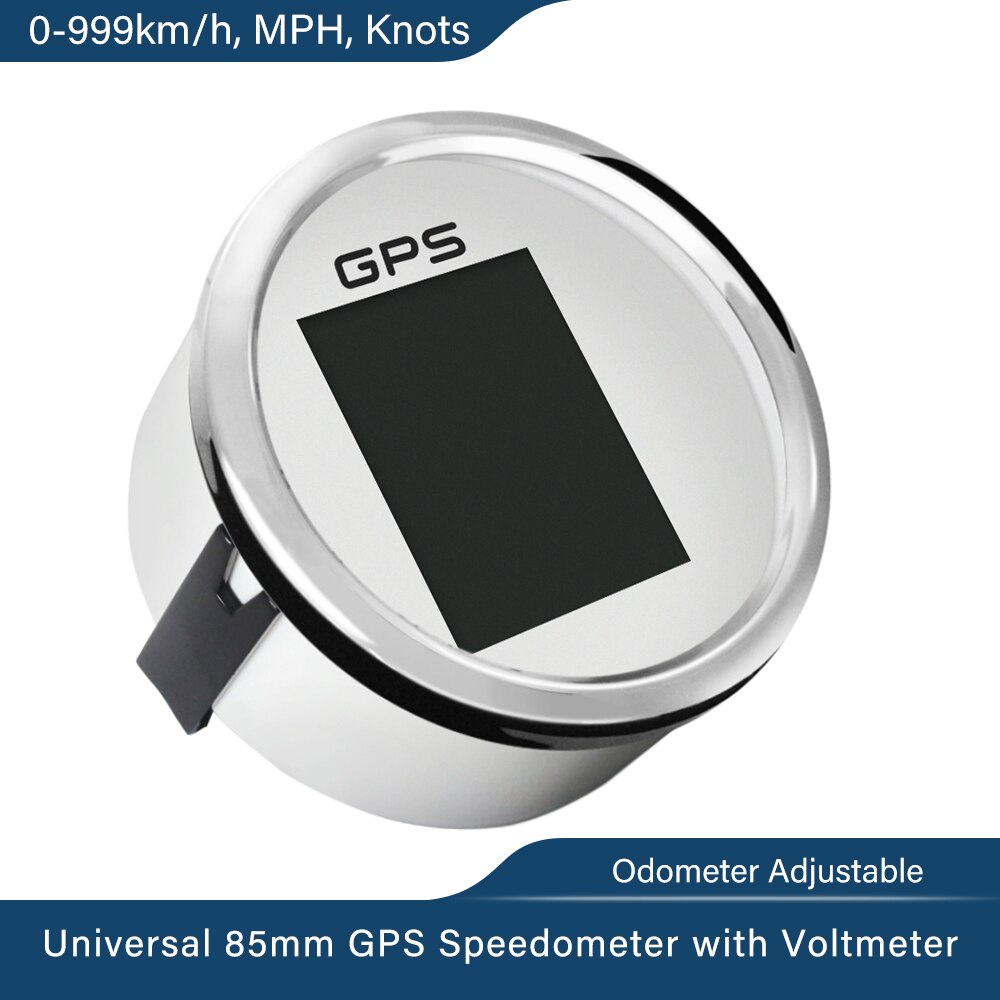 Tachimetro GPS digitale per barche da 85mm 0-999km/h nodi MPH tensione 9-32V odografo viaggio regolabile con antenna GPS schermo TFT