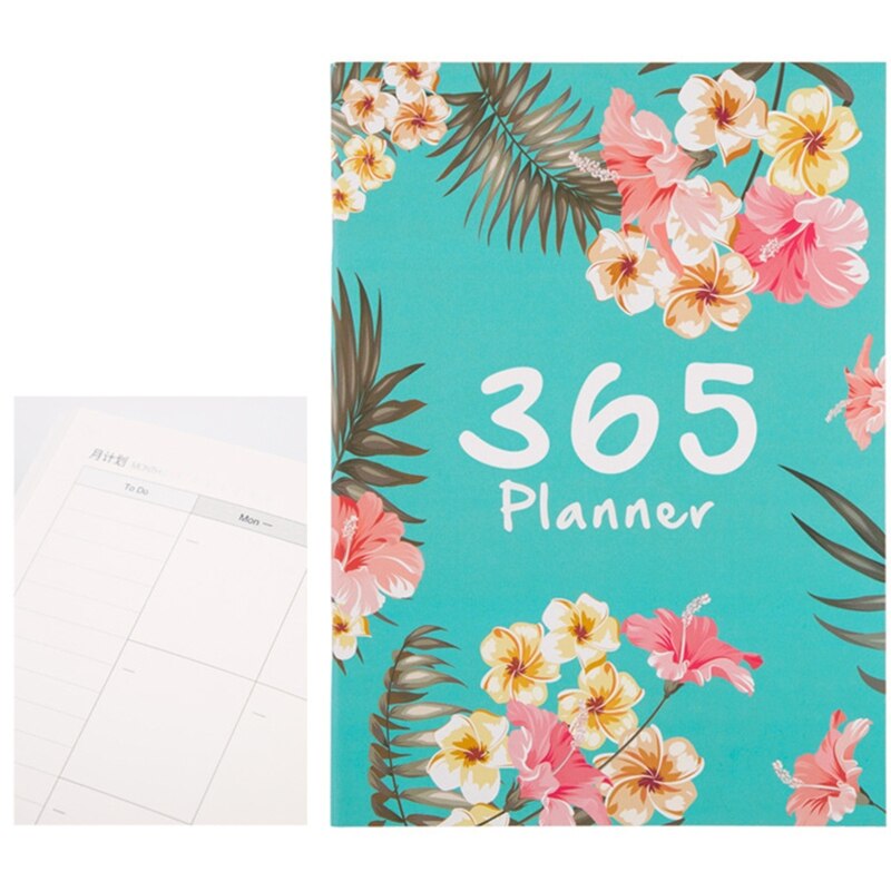 Agenda planificador organizador A4, diario mensual diario, cuaderno de notas, suministros escolares,: Rosa
