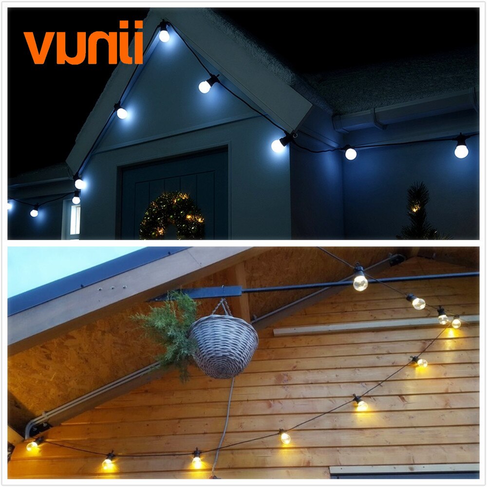 ! utendørs  ip65 hage/terrasse/bryllup vintage festoon ball string lys , g50 globus string lys melkeaktig dansende string light
