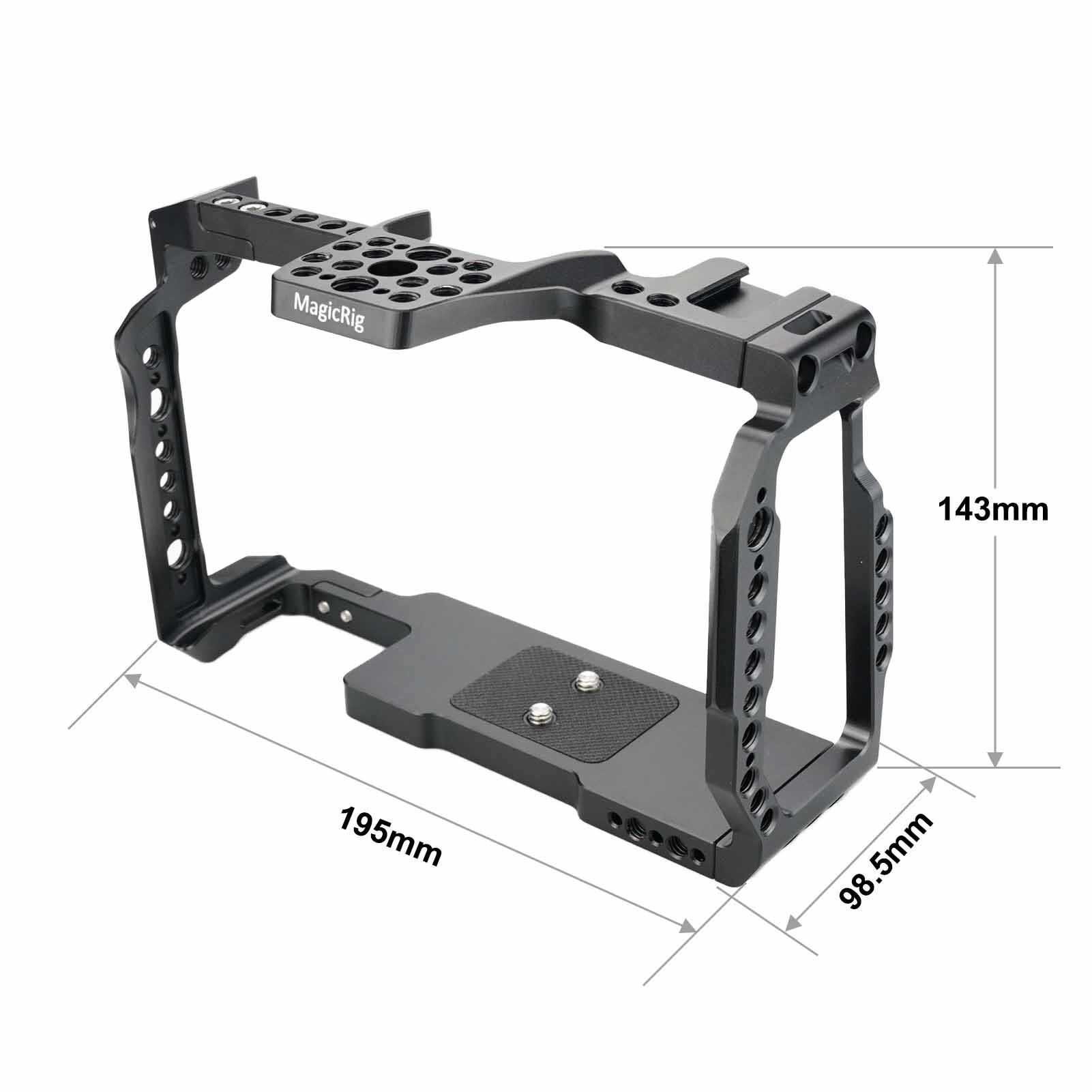 Magicrig Camera Full Kooi Voor Bmpcc 6K Pro Met Arri Lokaliseren Gat &amp; Koude Schoen, voor Blackmagic Pocket Cinema Camera 6K Pro