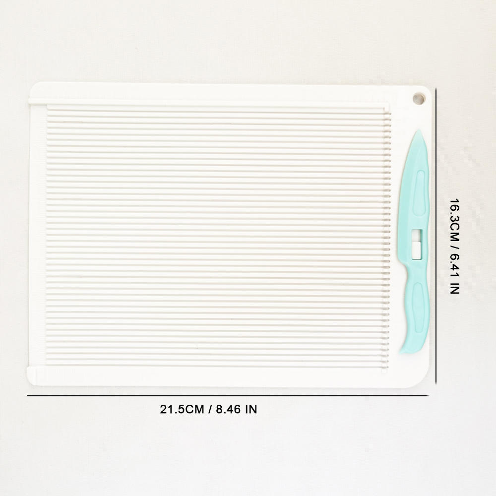 Paper Trimmer Scoring Board Craft Paper Cutter Folding Scorer for DIY Scrapbooking Card Making Tool: Blue