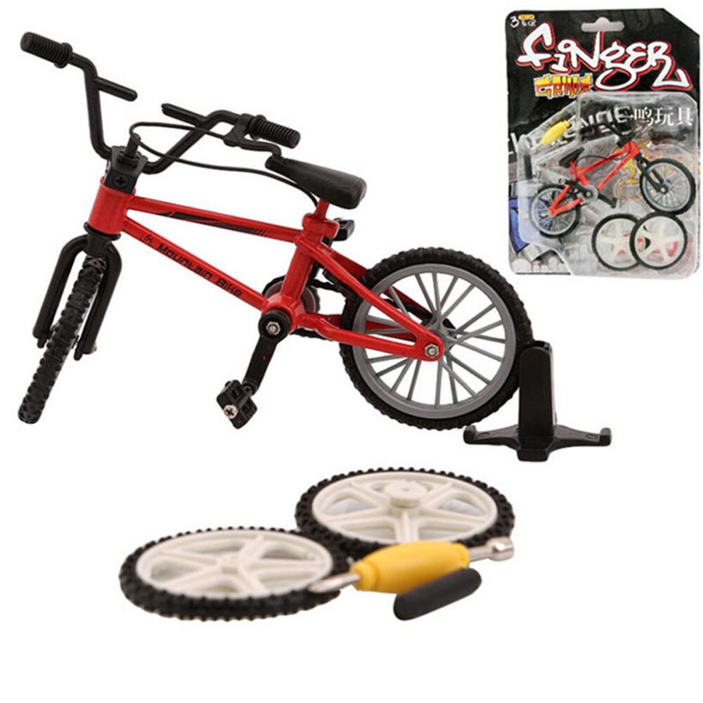 Juego de Mini bicicletas de montaña para bebé, Set de Mini bicicletas de dedo con 2 uds, caja de venta al por menor, con neumático de repuesto, para