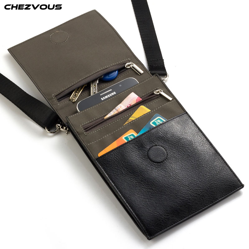 CHEZVOUS 6.4 polegada Malote Do Telefone Móvel para o iphone Samsung Huawei Xiaomi Smartphones Homens Mulheres Saco de Ombro Pequena Bolsa de Viagem