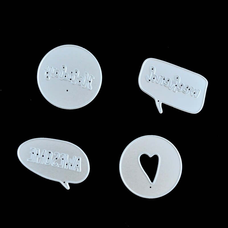 Happymems tags metal skære dies scrapbooking diy papir håndværk etiket dør til bryllup dekoration kærlighed die cut