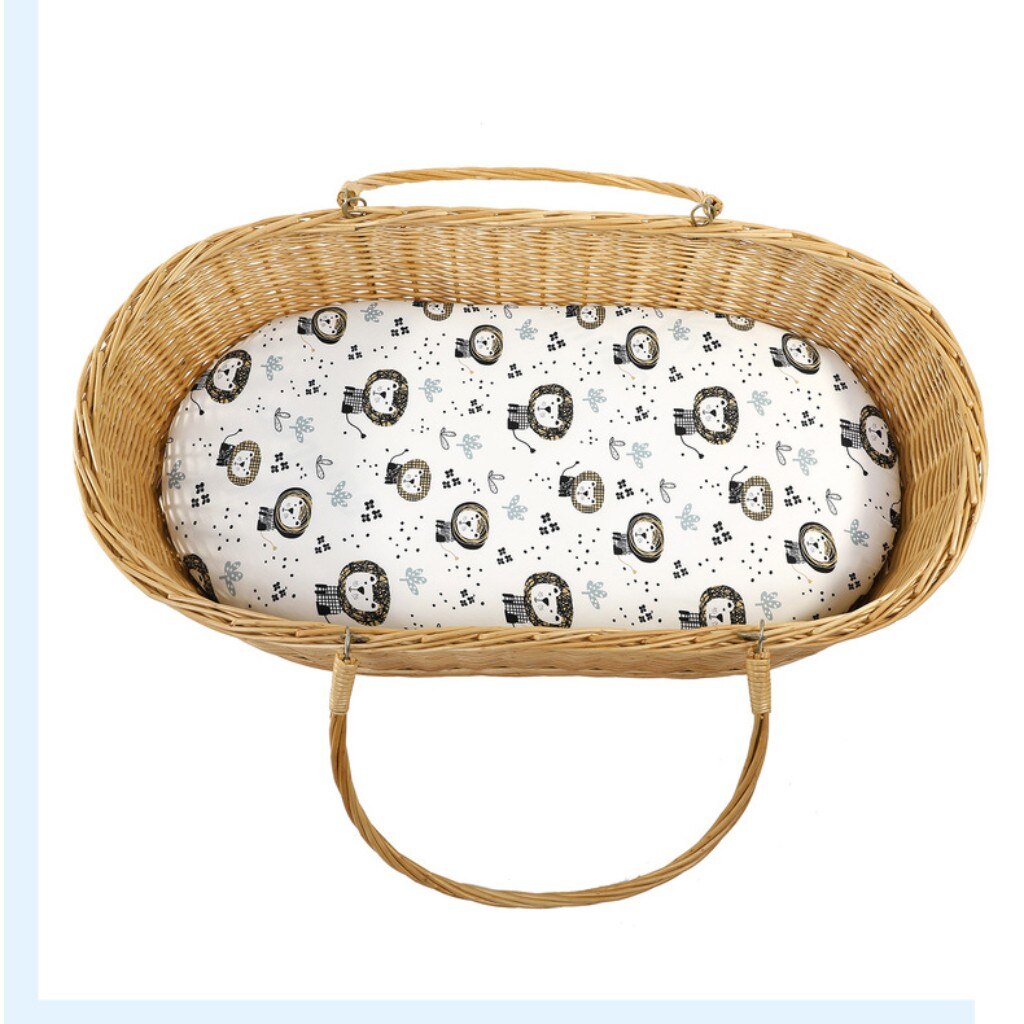 Baby Bassinet Sheet Cotton Super Soft Breathable Sleep Mat Stretch Fitted Craddle Fitted Cradle Sheets For Bassinet Pads/mat#g30