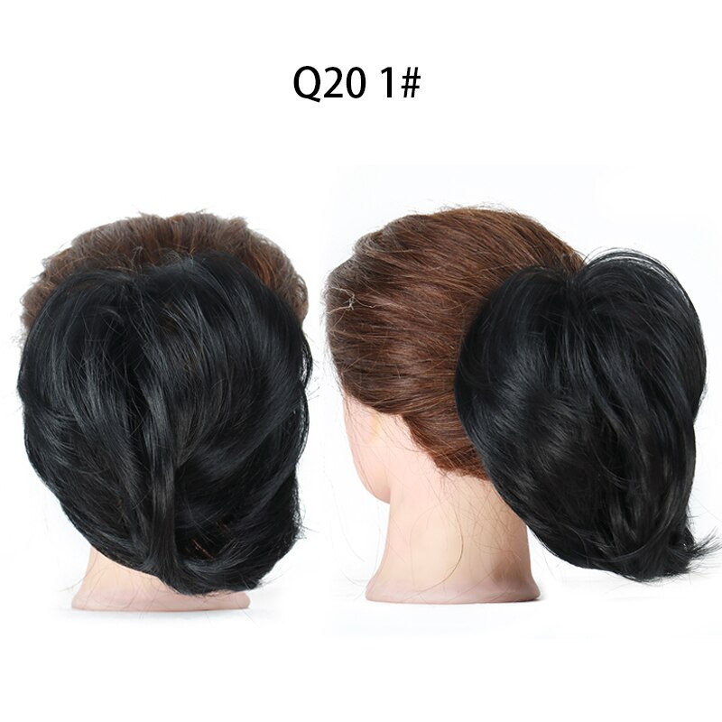 Chignon élastique synthétique pour queue de cheval, postiche, chignon: Q20-1