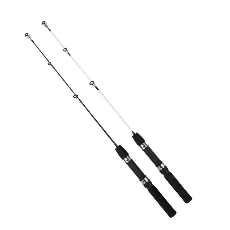 60cm winter Mini Ice Fishing Rod Winter Carbon Lightweight Retractable Telescopic Pole For Freshwater Saltwater