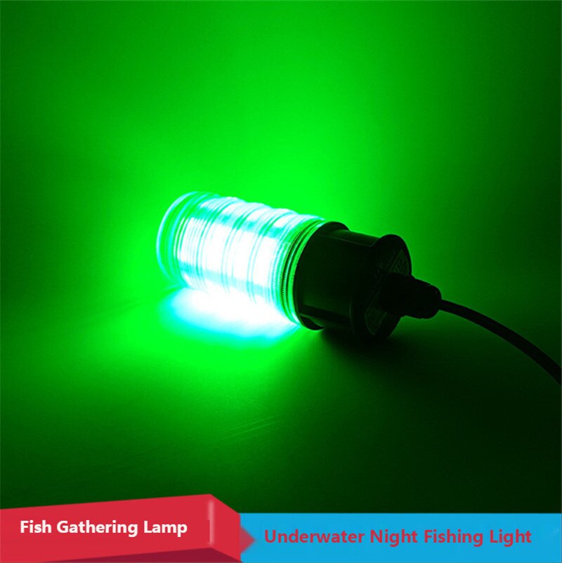 Night Fishing Light Green Lights Submersible Led Underwater LED Luminous Bait Fish Light Fishing Lights 12V 10W 5M IP68 117leds