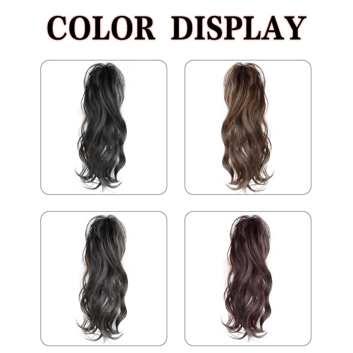 14-Inch Curly Wavy Synthetic Ponytail Effortlessly Chic Hairpiece with Easy Claw Attachment Style for Women