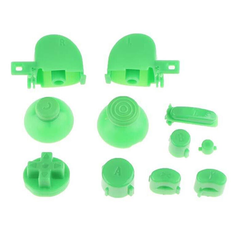W całości zapinana na guziki komplet kolorowy L R ABXY Z klawiaturami Z nakładkami na guziki dla kontrolera Nintendo Gamecube uderzający Y X A B dla N GC nowość: Green