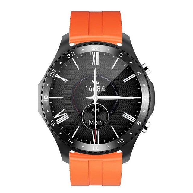 Smart Watch Mens Bluetooth Call luxury Smart Watches Male Heart Rate Blood Pressure Sports smartwatch For Men: orange