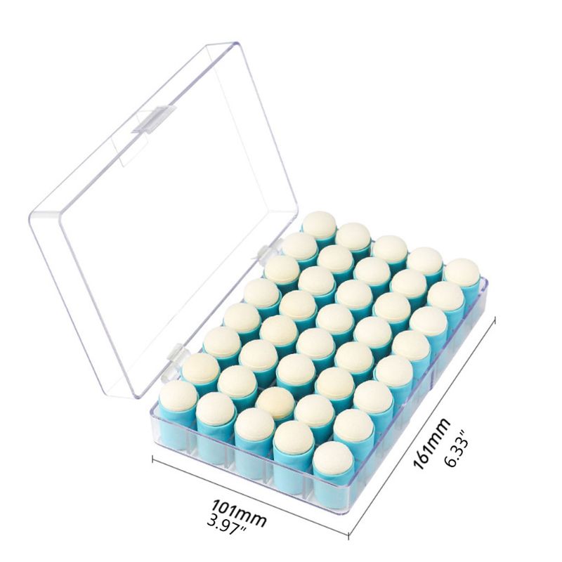 Esponjas para dedos con estuche de almacenamiento, paquete de 40 esponjas para dibujar, pintar, estampar, hacer tarjetas