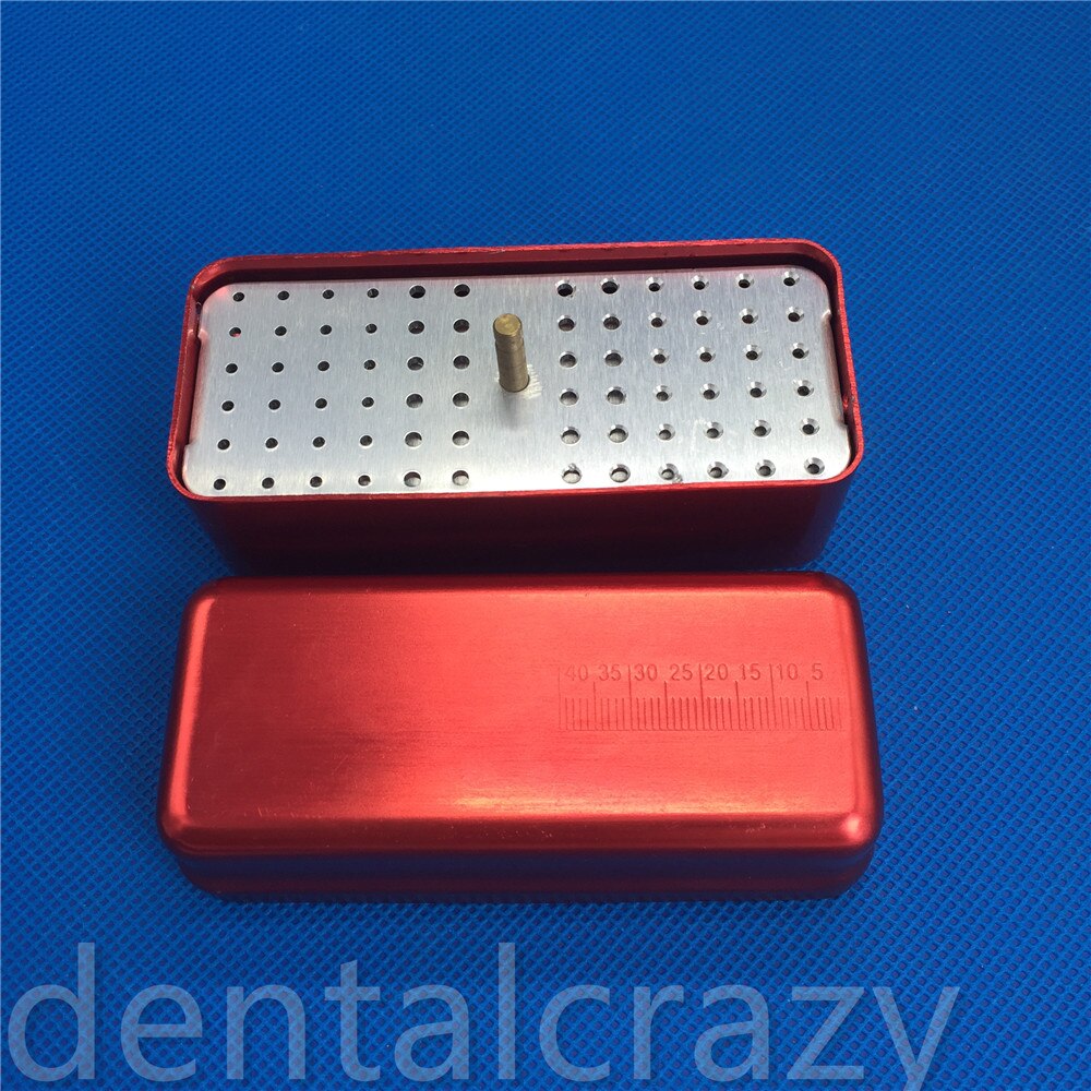 2 Pcs 72 Gaten Dental Bur Houder Blok Autoclaaf Sterilisator Box Stand