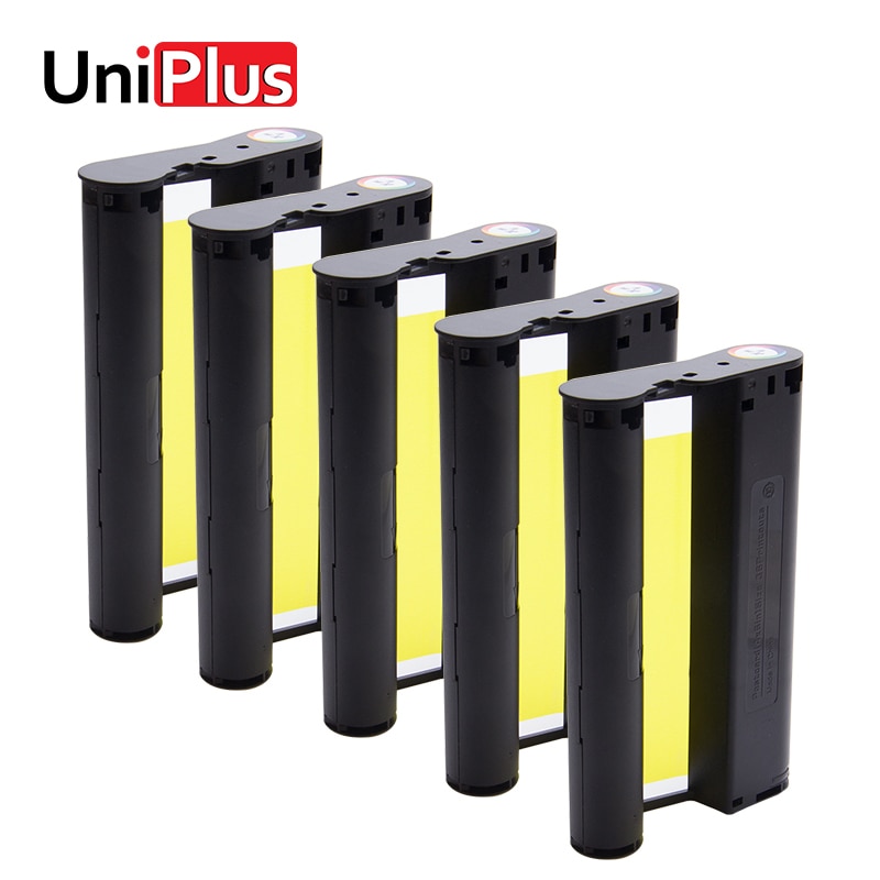 Uniplus 5 stk  kp 36in blæk kassette kompatibel til canon selphy fotoprinter  cp1200 cp1300 cp910 cp900 farve blækpapir udskrivning