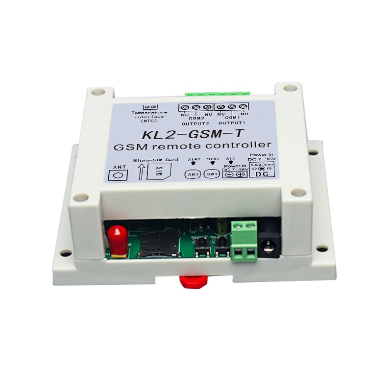 Dual Relais Schalter Modul GSM Alarm mit SMS Regler KL2-GSM-T mit temperatur Sensor für Licht/Fischteich kultur/lagerhaltung