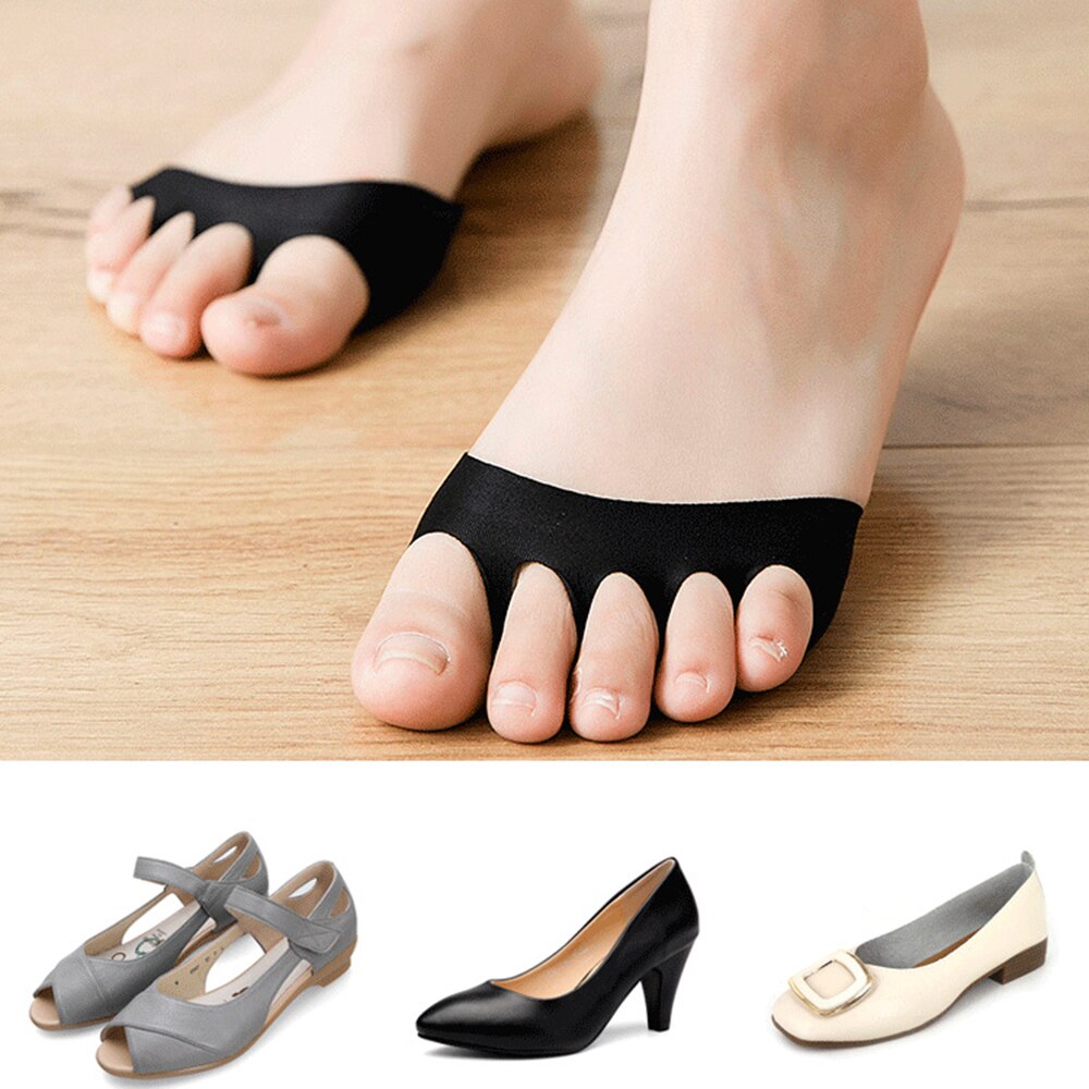 1 coppia Calzini E Fantasmini di Seta Delle Donne di Spugna anti-slittamento fodera Senza Tacco Fodera Calzino Avampiede Invisibile Del Rilievo Del Piede Tacchi Alti calzini e Calzettoni