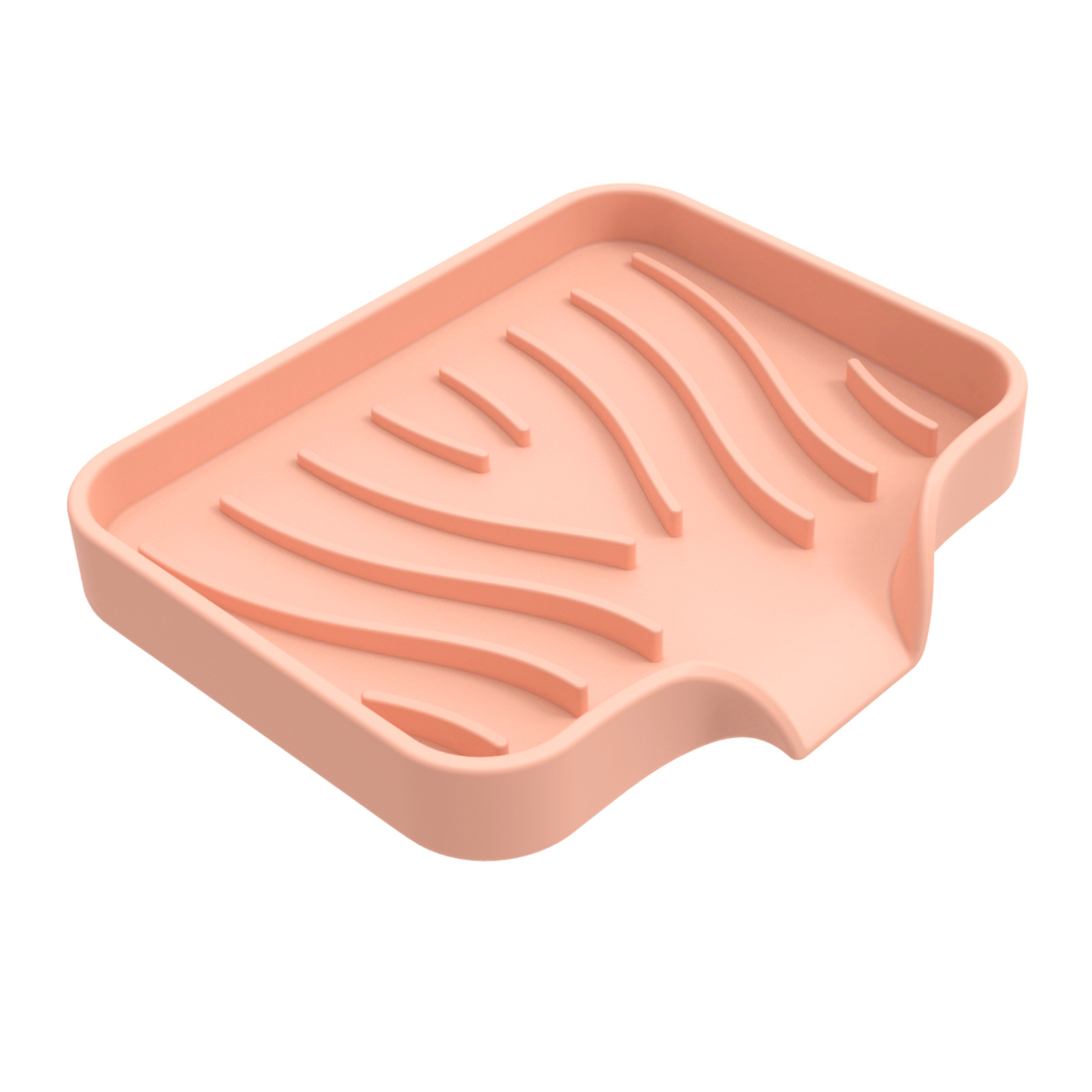 Sink Silicone Tray With drain Soap Sponge Storage Holder Countertop Sink Scrubber Brush Soap Storage Rack Kitchen Organizer: DARK GRAY