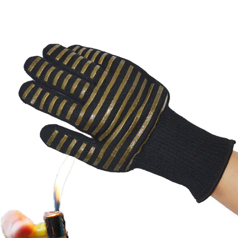 1 stück Wärme beständig handschuhe 500/800 grad Grill ofen hohe temperatur Nicht-Unterhose handschuhe isolierung Anti-verbrühungen Mikrowelle: G