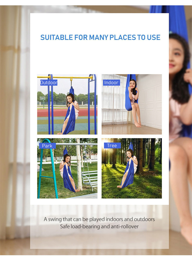 Hanging Swing Calming Mesh Swing Steady Kids Adult Cotton Outdoor Indoor Hammock Up Fabric 250kg Holds Chair Seat Strong Rope
