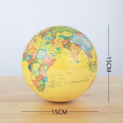 Globe tournant qui ne s&#39;arrête jamais, machine à mouvement perpétuel, carte du monde, décoration de salle,: yellow no bracket