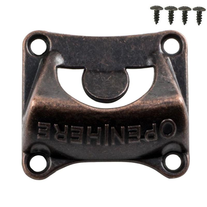 Flesopener Ring Stijl Zuiver Koper Brons Metalen Wandmontage Bier Wijn Fles Cap Bar Opener Bar Keuken Tool