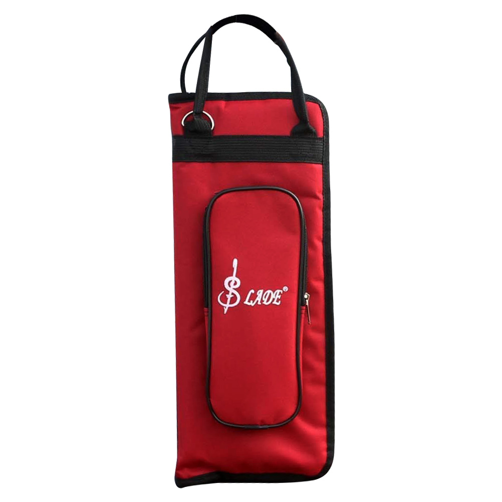 Funda para baquetas, soporte de batería, bolsa de mazo de percusión con bolsillo externo y ganchos Tom para suelo: Red