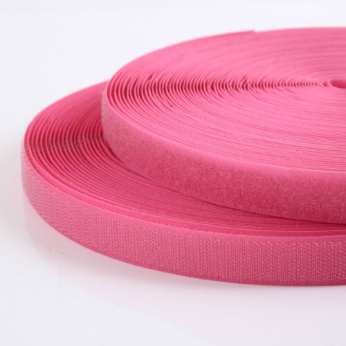 Geen Zelfklevende Sluiting Tape Diy Polyester Nylon Haak Lus Haak Sluiting Tape Naaien Accessoires Geen Sterke Lijm 2Cm * 25Yards: Rose red