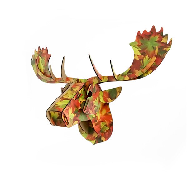 3D en bois artisanat Animal cerf wapiti licorne cheval tête tenture murale bois MDF artisanat décorations pour la maison mur Art décoration: 8