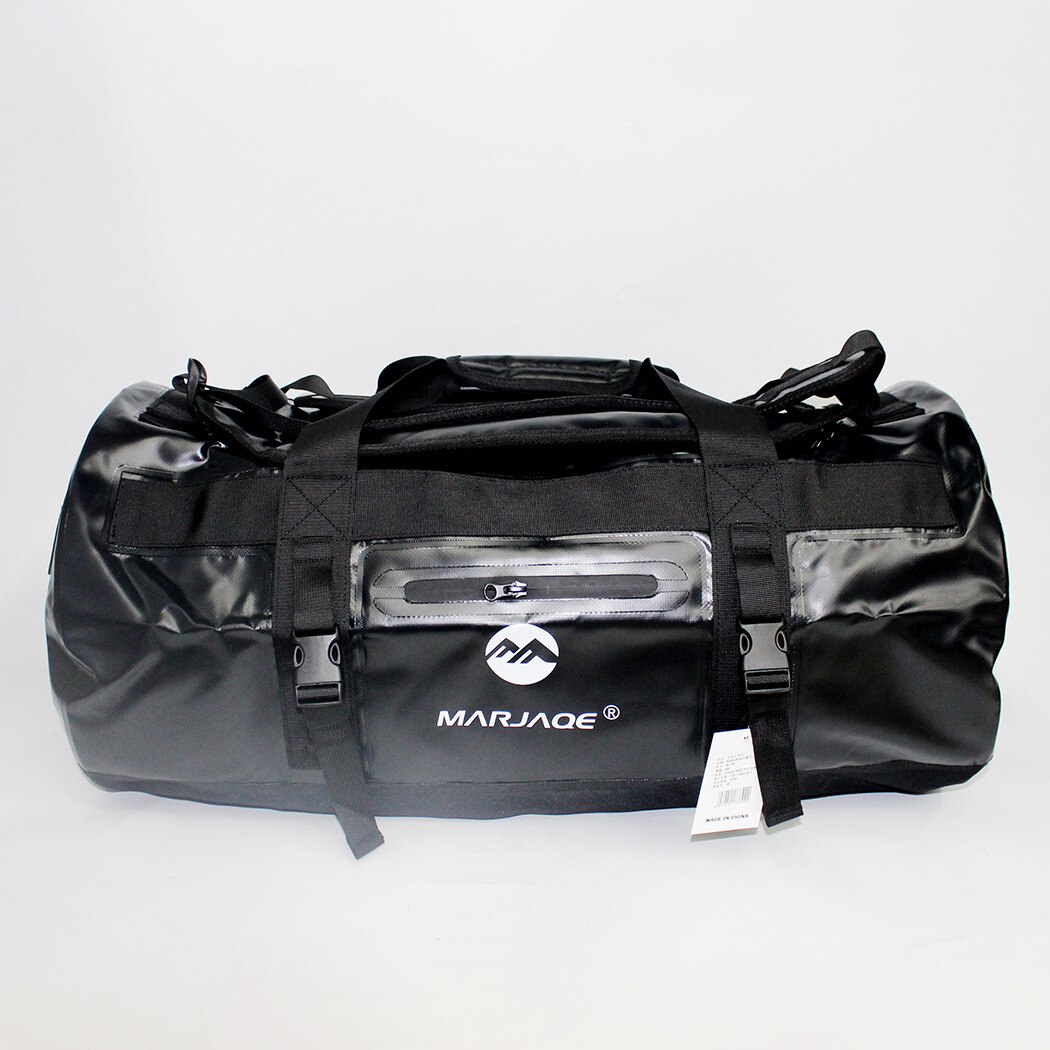 30L Large capacity Upstream Waterproof bag Outdoor Swim Camping Water River Navigator Sailing Fishing Dry Storage Roof: Black