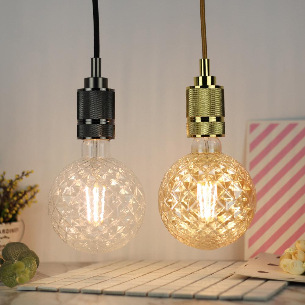 DishyKooker 220V 4W E27 G125 ananas LED Edison ampoule blanc Antique lampe décorative
