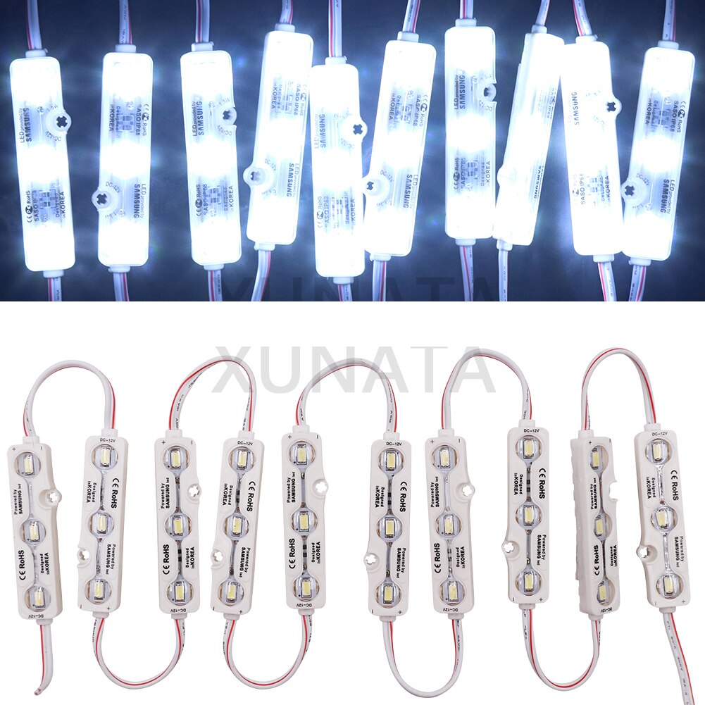 DC12V Samsung Chip LED Module Light 3LEDs 1.2W Super Bright Advertising LED Module Lamp IP68 5630 LED Sign Backlight