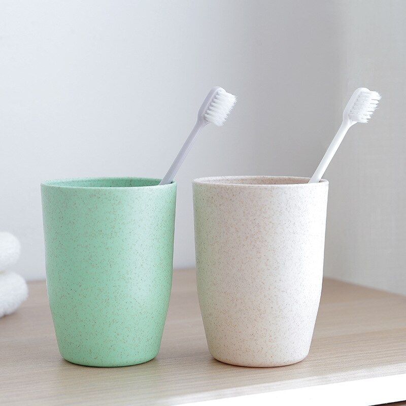 2 pc halm fortykning par tannbørste kopp munnvask kopp tannlege kopp vaske kopp dårlig tilbehør tilbehør sett