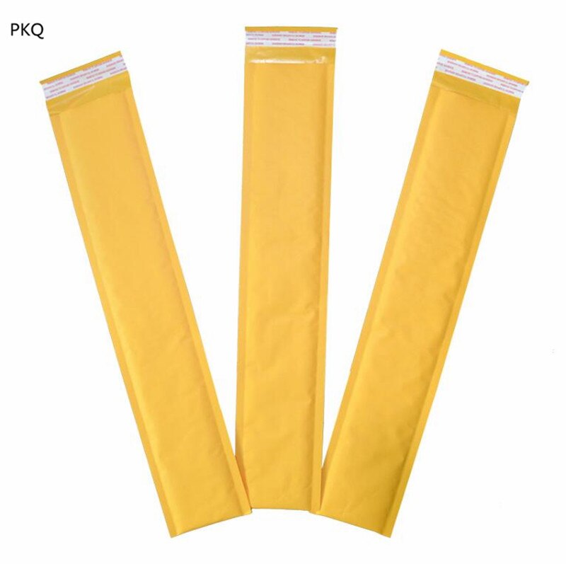 Bolsas de burbuja de papel Kraft amarillo de 7 tamaños, 50 Uds., estilo largo, autosellado, amarillo, embalaje de correo, sobres acolchados de burbujas para correo