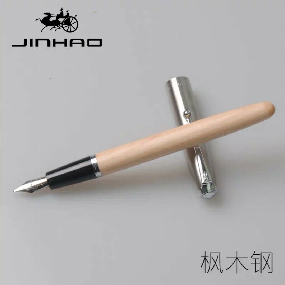 Jinhao 51a akryl/tre fyllepenn blekk penn kalligrafipenn ef/f/håndlaget erstatning fude nib skrivesaker kontor skolerekvisita: Fenglin tre f