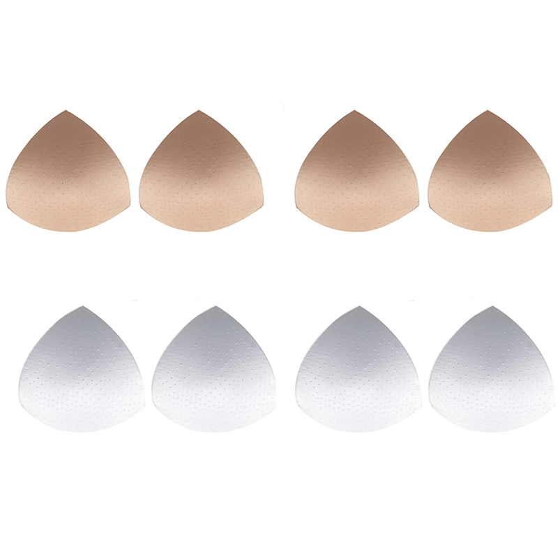 2/3/4Pair Sponge Bra Pads Push Up Breast Enhancer Removeable Bra Padding Inserts Cups for Swimsuit Bikini Padding Breathable: S / Dark Grey