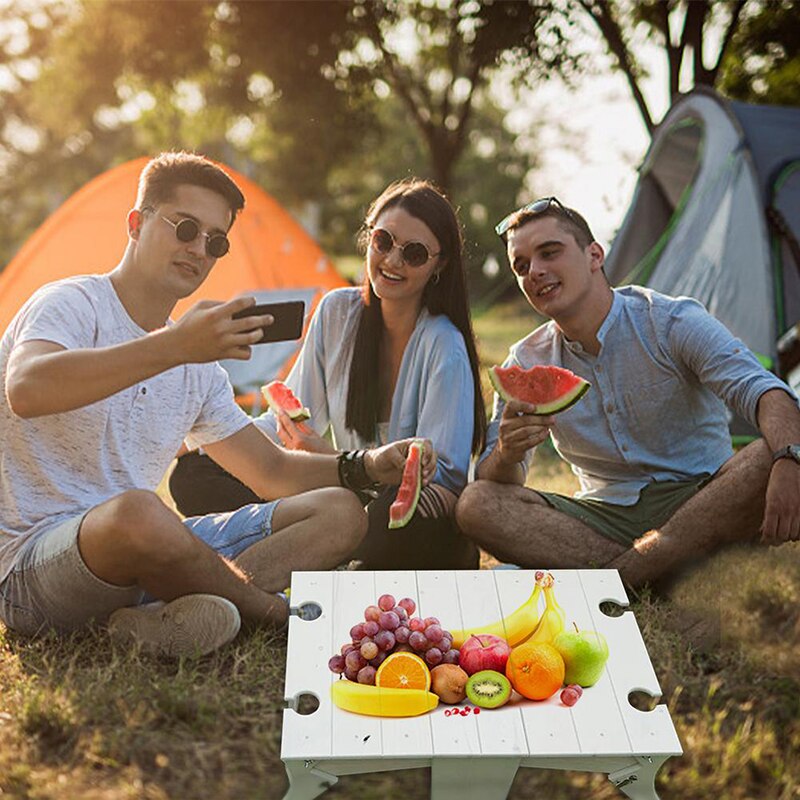Holz Im Freien Klapptisch Strand Camping Picknick Korb Tisch Im Freien Picknick Tisch Obst Snack Korb Picknick Lagerung Korb✈✈✈