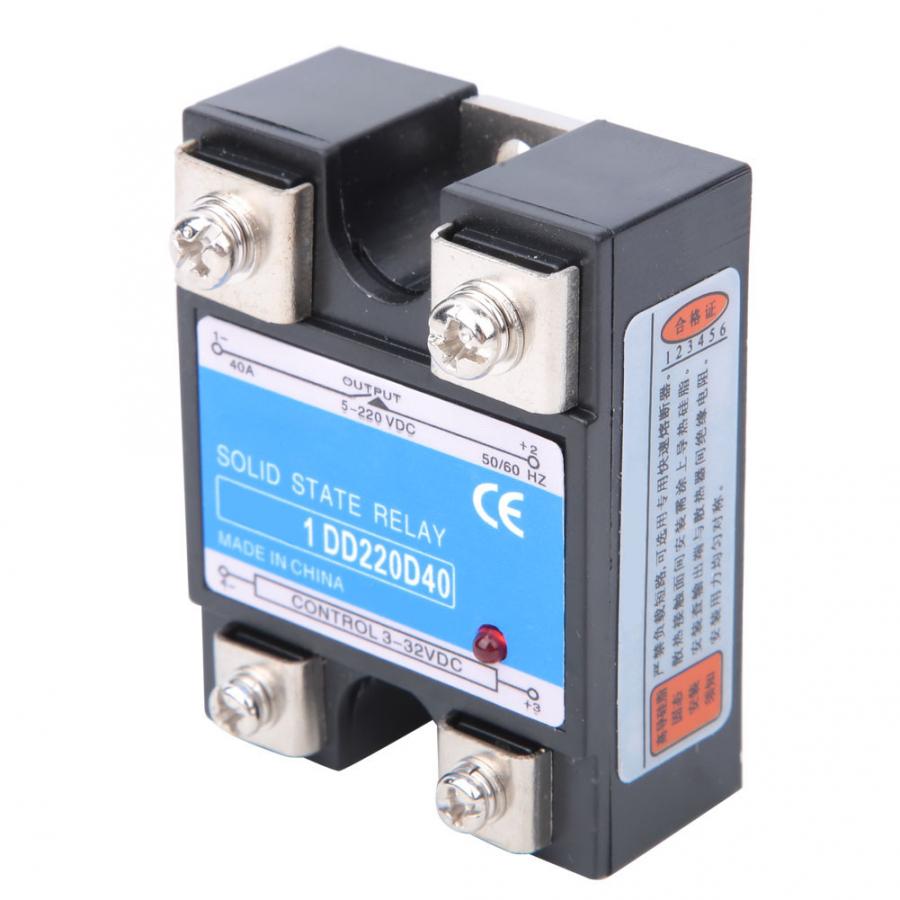 Module relais à l'état solide | D'entrée SSR 3-32VDC, charge 5-220VDC, relais de commande 10A/25A/40A/60A/75A/80A/100A/120A