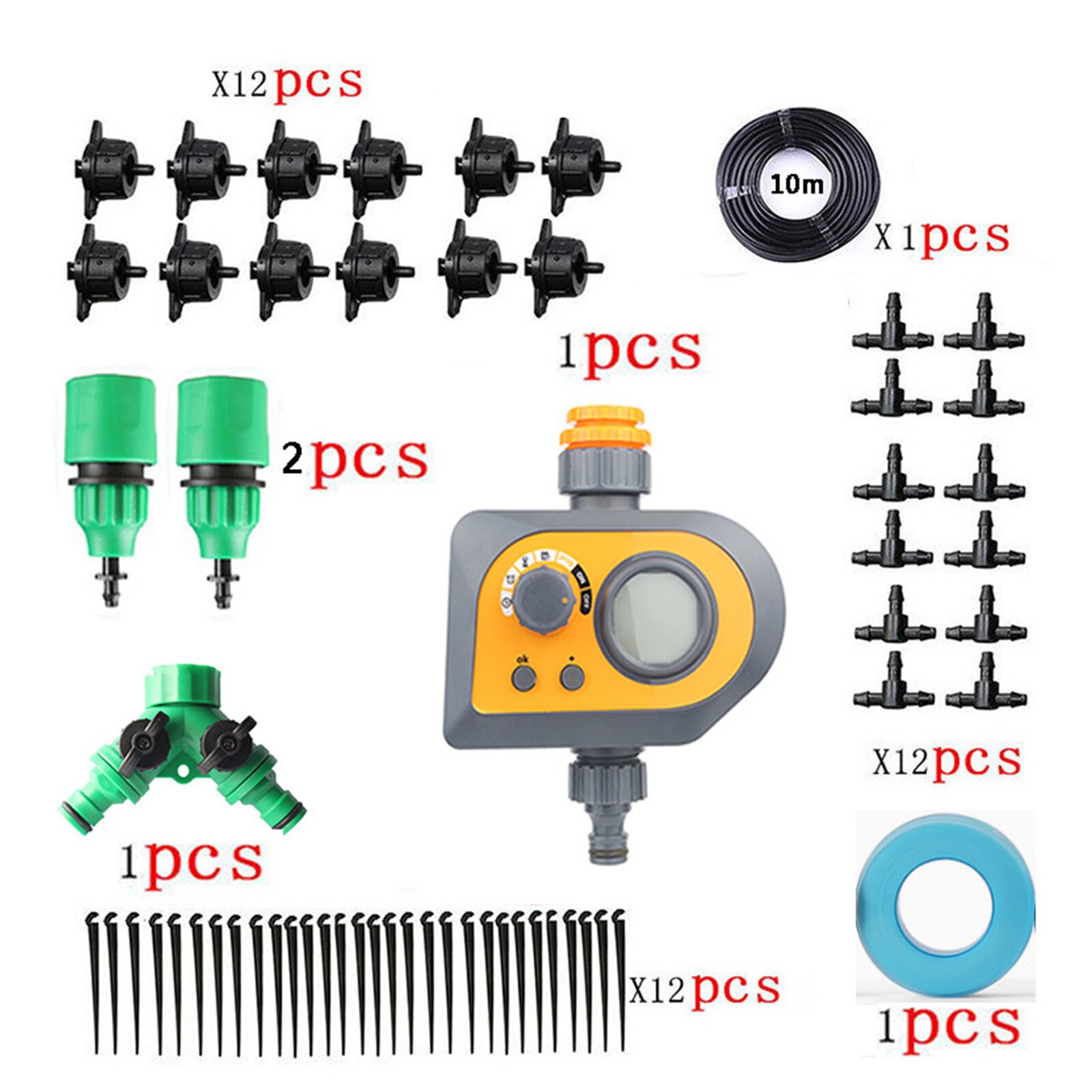 Minuterie d'arrosage automatique, dispositif d'arrosage Intelligent pour les plantes de jardin, outils d'irrigation: 12Pcs