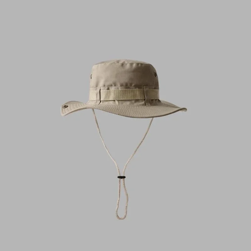 Sun Hats for Men Outdoor Fishing Cap Wide Brim Anti-UV Protection Women Bucket Hat Summer Hiking Fisherman Caps: Beige