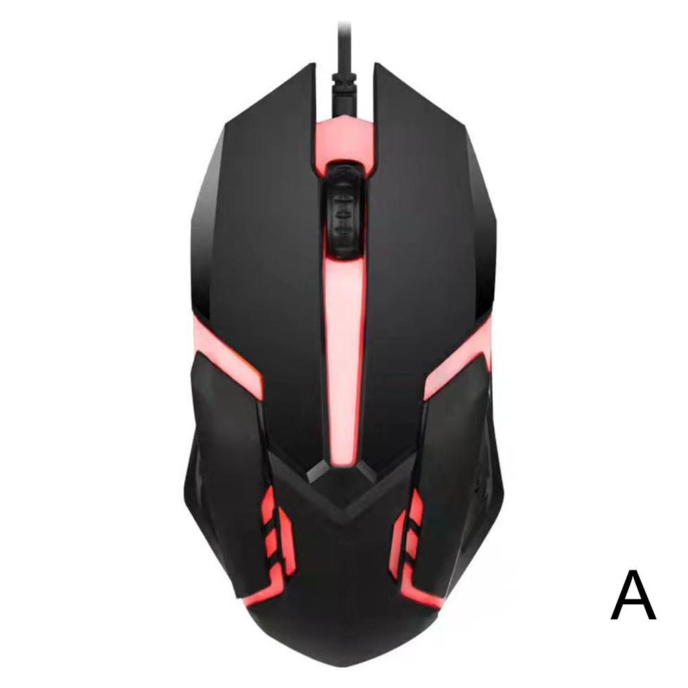 Gaming Mouse USB Wired Mouse Ergonomic Gamer Laptop PC Optical Computer Mice with RGB Backlit Wired Gaming Mouse: WHITE