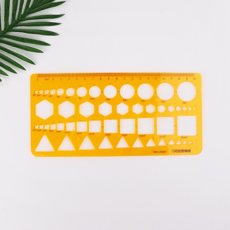 1 Pc Architectural Template Ruler Drawing Stencil Measuring Tool Student: 5AC1100483