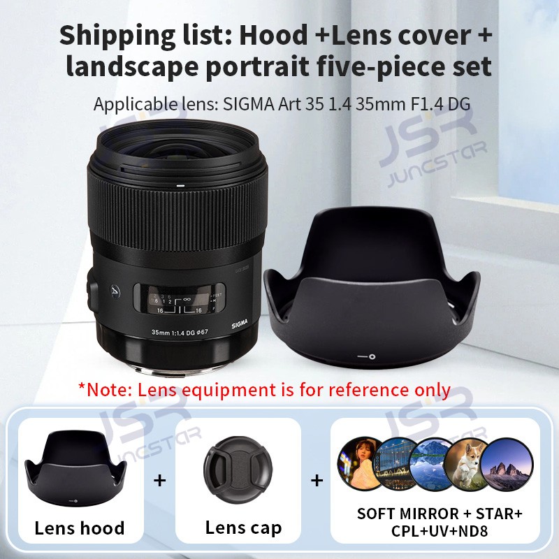 Camera hood replacement LH730-03 suitable for Sigma Art 35 1.4 35mm F1.4 DG lens protection accessories: Lavender